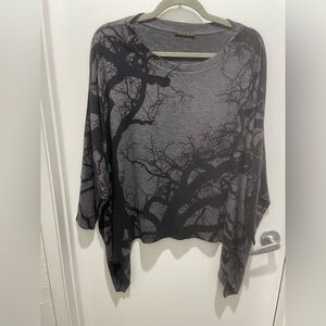 Emily Blu Charcoal Top